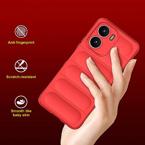 Image of amazon basics Back Case Cover for Vivo Y16 (Silicone Red)