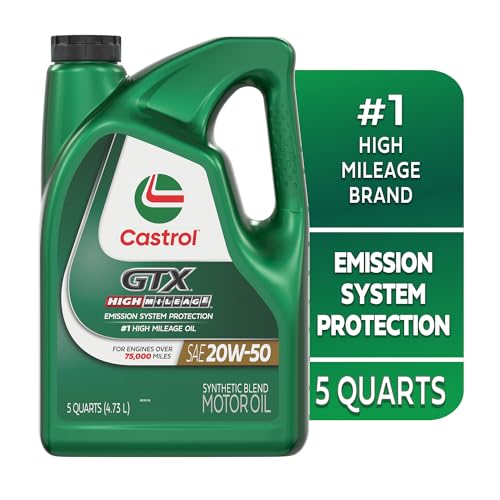 Castrol GTX High Mileage 20W-50 Synthetic Blend Motor Oil, 5 Quarts, Pack of 3 - Image 6