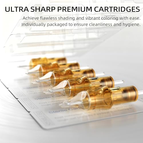 Image of 20Pcs 1207RM Tattoo Needles Standard #12 7 Curved Magnum Size Tattoo Cartridge Needle Pro Disposable Cartridges Sterilization and Safety for Tattoo Pen Gun Cartridge Machine