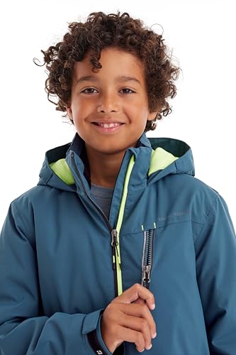 killtec Jungen Funktionsjacke mit Kapuze/Winterjacke ist wasserdicht KOW 159 BYS JCKT, dunkel ozean, 128, 40915-000