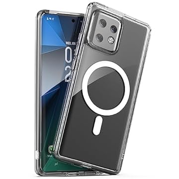 Capa magnética para Motorola Edge Plus 2023 – Compatível com MagSafe, carregador e acessórios de telefone (2023 Moto Edge+) transparente