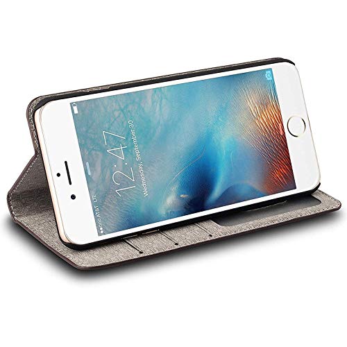 Image of ClickCase for Realme Narzo 20 pro Blazer Series Cloth & Leather Wallet Flip Case Kick Stand with Magnetic Closure Flip Cover for Realme Narzo 20 pro (Brown)