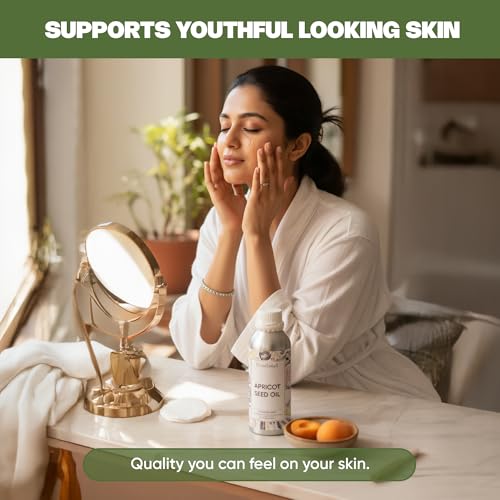 Image of VedaOils Apricot Seed Oil 100ml | 100% Pure, Natural & Cold Pressed | Apricot Oil for Skin & Face Moisturizer, Anti-Aging, Aromatherapy Carrier & Massage Oil