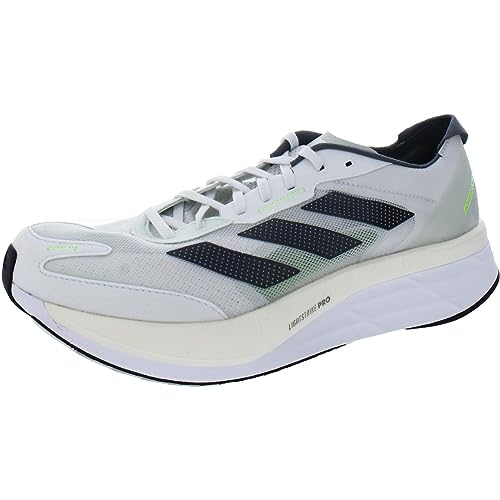 adidas Adizero Boston 11 Crystal White/Night Metallic/Linen Green 11.5 D (M)