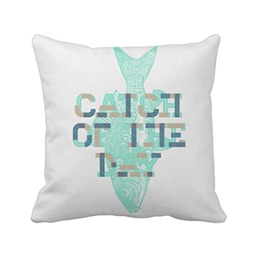 Housse de coussin poisson bleu lavable pour rénover vos vieux coussins