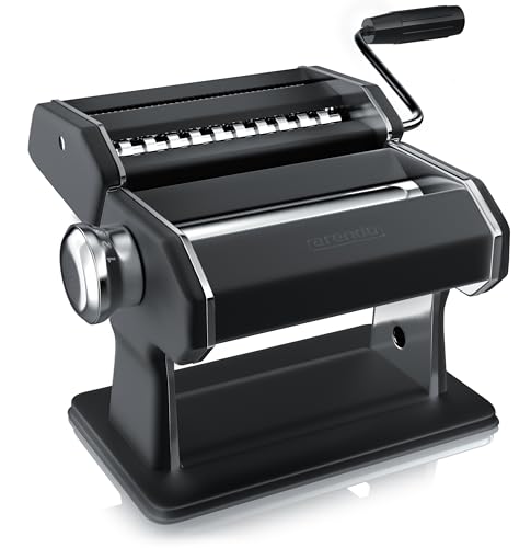 Arendo - Nudelmaschine Pasta Maker – Edelstahl – Nudelpresse – 7 einstellbare Stärken -...