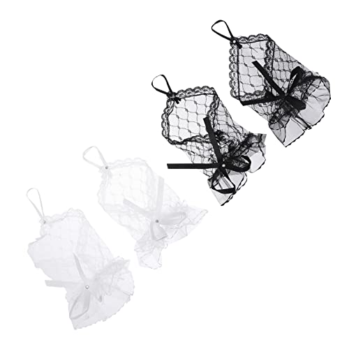 BESPORTBLE 2pairs Lace Fingerless Gloves for Weddings and Cosplay Elegant Lolita Accessories and Lightweight and Comfortable Design for Performance and Banquets