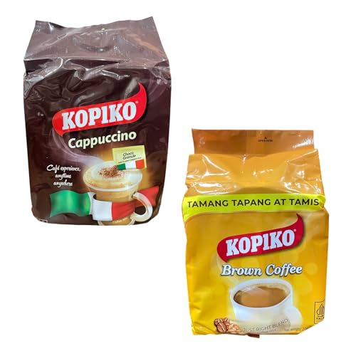 KOPIKO 【 カプチーノ & ブラウン 】 インスタントコーヒー おうちカフェ 珈琲 コピコ 7RabbitRiograndeオリジナルステッカー付 【商標登録番号 第6667215】