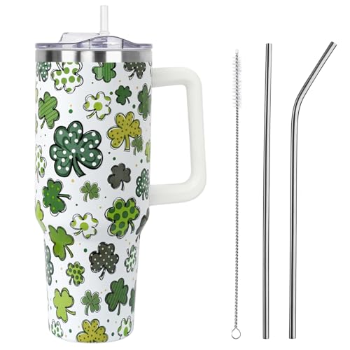St Patricks Day Gifts 40 oz Tumbler with Handle...