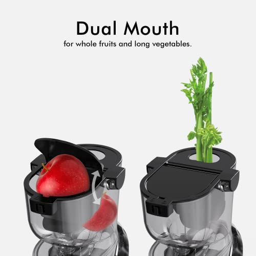 Masticating Juicer Machine, Sifene Whole Juicer, Vertical Cold Press Juicer, Juice Maker Extractor With 3.2" Big Mouth For Whole Fruits And Vegetables, Easy To Clean, Red Version #TOP1