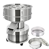 Pnpaea Setaccio Vibrante Elettrico, Setaccio della Polvere,Setaccio Vibrante da Laboratorio in Acciaio Inox 304, con Setaccio da 2-400 Maglie, per Farina da Forno E Polveri 15cm-2Nets1Cover