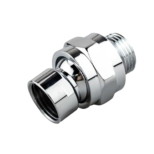 Shower Head Swivel Adapter, Solid Brass Shower Connector Ball Joint Adjustable Shower Arm Extension Universal Showering Component