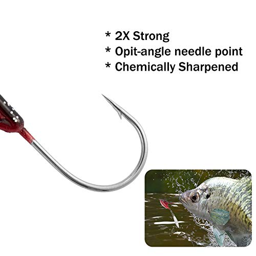 Dr.fish 16Pcs Underspin Jig Head Hooks Set Kit Lead Swimbait Jigs Willow Blade Ultra Sharp Hook Saltwater Freshwater Baits Assorted Kit For Walleye, Crappie, Bluegill, Flounder, Smallmouth #TOP3