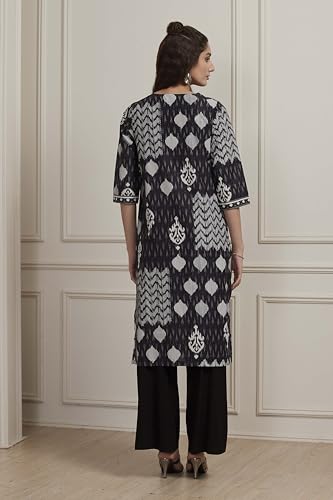 Image of BIBA Women Cotton Printed Straight Kurta