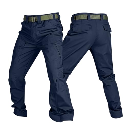 Mens Cargo Pants Water Resistant Relaxed Fit Hiking Work Pants Multi Pockets Ripstop Flex Baggy Camo Tactical Pant2