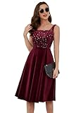 【Anwendbare Anlässe】Die obere Hälfte Pailletten Design kann nicht nur als Cocktailkleider und Partykleider, sondern auch als Abendkleider, Abschlussballkleider, Hochzeit Brautjungfernkleider, Winterkleider, Brautjungfernkleider, Geburtstagsfeiern und andere Gelegenheiten verwendet werden.