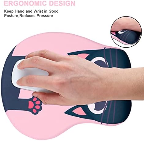 XHLWZR Cute Mouse Pad Ergonomic Mouse Pad with Wrist Support, Gel Mouse Pad with Non-Slip Silicone Base, Computer Mouse Pad Gaming Mouse Pad