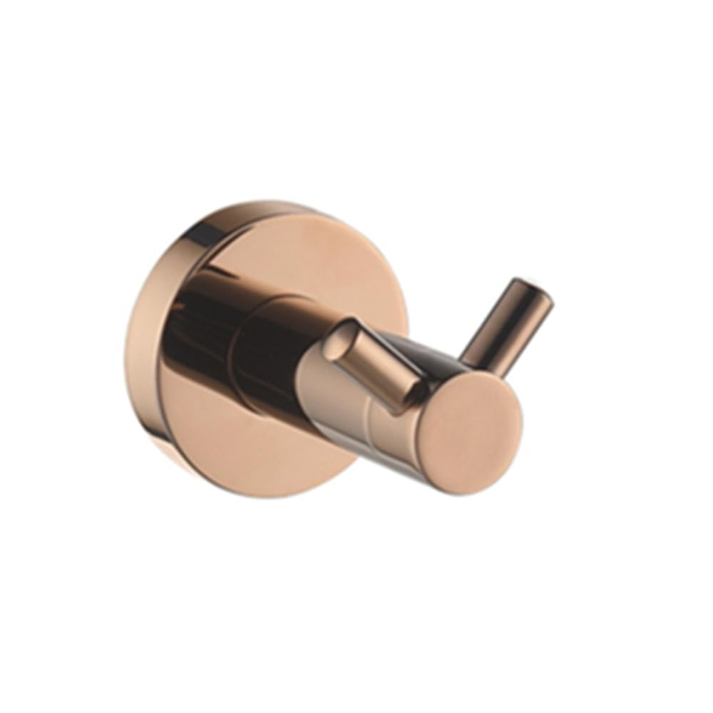 Türhaken Badezimmerhaken Roségoldenes Badezimmer-Zubehör, doppelter Handtuchhalter, Handtuchring, Kleiderhaken, Badezimmer-Hardware-Set, 4-teiliges Set(Color:Double Robe Hook)