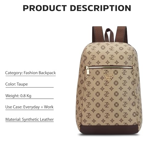 Image of Lavie Signature Women's St.Louis 11L Fashion Backpack for Women | Compact Backpack | Ladies purse | Stylish Shoulder Bag | Gift for Women