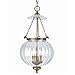Crystorama 3 Light Brass Glass Pendant I