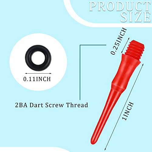 600 Pieces 2Ba Thread Dart Tips Plastic Tip Dart Points And 600 Pieces Dart Rubber O Ring Dart Tips Dart Shaft O Rings With A Storage Box For Dart Shaft Part Replacement (Multicolor, Classic Style) #TOP1