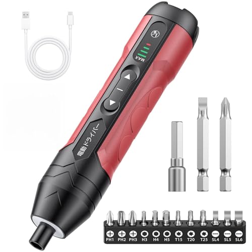 電動ドライバー 小型【2025新登場強化版】手動兼用 充電式ドライバー...