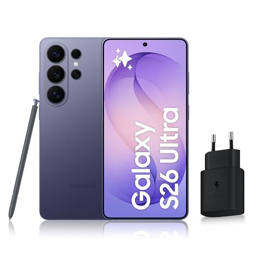 Samsung Galaxy S26 Ultra, Smartphone Android 5G avec Galaxy AI, 512 Go, Chargeur Secteur Rapide 25W Inclus, Smartphone déverrouillé, Violet, Version FR