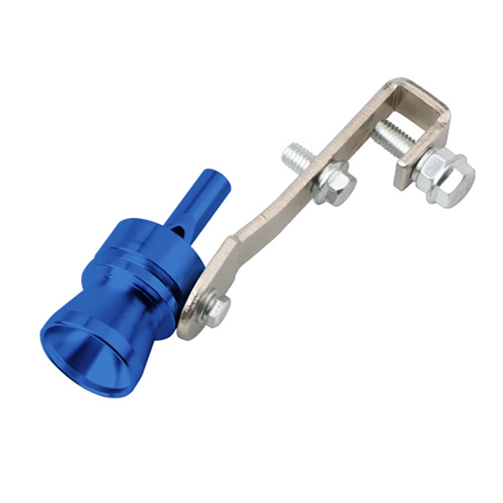 Turbo Sound Whistle tłumik uniwersalny tłumik ze stopu aluminium, do samochodu, motocykla, ciężarówki, hulajnogi, rury wydechowej Turbo Sound Simulator, niebieski XL