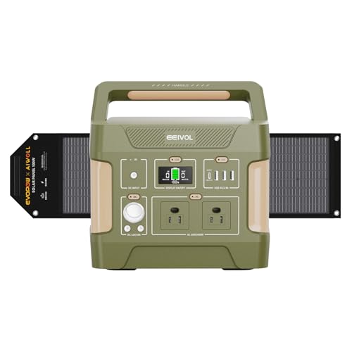 EEIVOL ポータブル電源 400W Amazon.co.jp: EEIVOL 400 ポータブル電源 ソーラーパネル