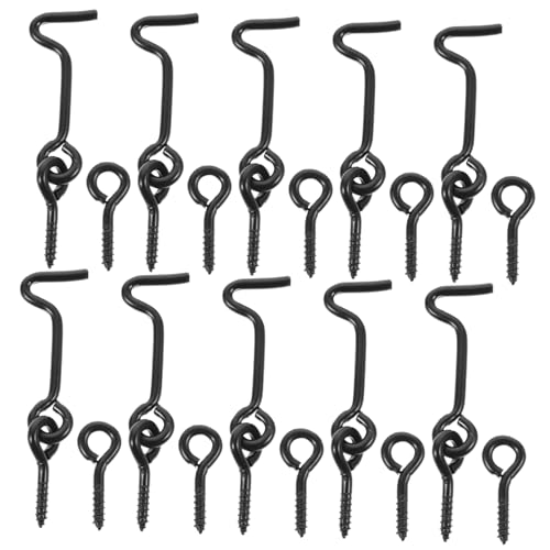 ARTIBETTER 10 Pairs Carbon Steel Combination Utility Double Door Black