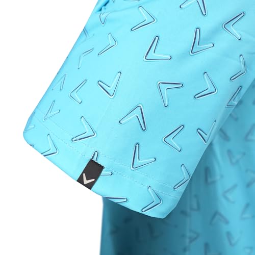 Callaway Golf All-Over Large Chev Printed Polo Azul Curacao Talla Large miniatura 4
