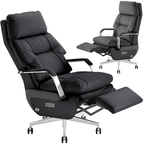 Dual-Motor Executive Office Chair with Foot Rest,Electric Reclining,Big and Tall,Office