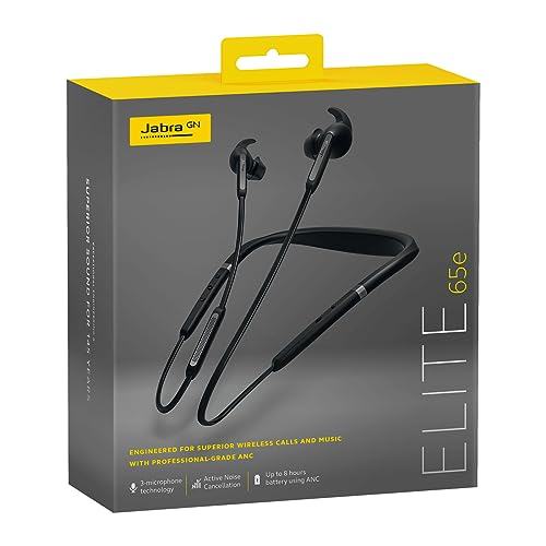 Image of Jabra Elite 65e Wireless in-Ear Headphones with ANC (Titanium Black)