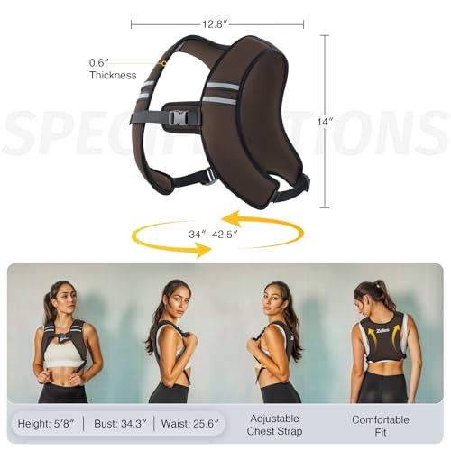 Image of ZELUS Weighted Vest, Washable Z-Fit Soft Iron Weighted Vest for Women and Men, 5 /10 /15 lb Weight Vest with Reflective Strips & Adjustable Straps, Ultra Thin Weight Vest for Gym Strength Training