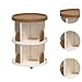 IEUDNS Mobile Bookshelf Rolling Bookshelf Utility Cart Multifunctional Book Cart Corner Bookshelf for Household Office Children Room, Brown, 2 Tiers