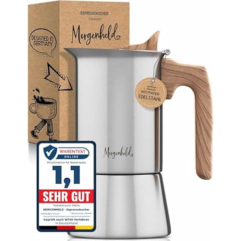 Morgenheld 6-Cup Stainless Steel Espresso Maker Cover