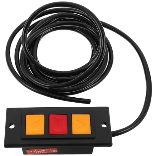 SHINEOFI Interruptor de Puerta Eléctrica para Persianas Enrollables, Botón Pulsador Montado en Pared Cable de 3 Metros, Control Manual para Puertas de Garaje Comerciales y Residenciales,