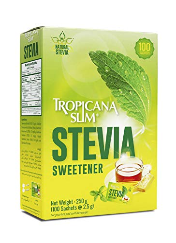 Tropicana Slim Stevia Sweetener With Chromium 2.5 gm 100 Sachets