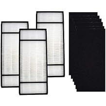 High Efficiency 4-in-1 True HEPA Replacement Filter, Compatible Air Purifier, Removes Odors and 99.7% of Airborne particles