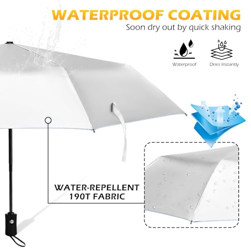 42/46/50inch Compact Travel Umbrella UPF 50+ UV Umbrella Sun Umbrellas UV Protection for Rain Sun Waterproof And Wind Resistant Sun Blocking Umbrellas Auto Open Close3