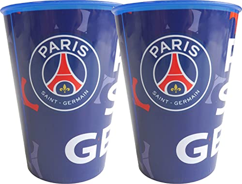 Paris Saint-Germain 2 x Verre gobelet PSG - Réutilisable - Collection Officielle