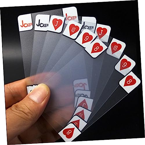 CLISPEED Transparente wasserdichte Spielkarten Aus Kunststoff Klare Pokerkarten Aus PVC Wetterfeste Plastikkarten Für Spiele – Bild 8