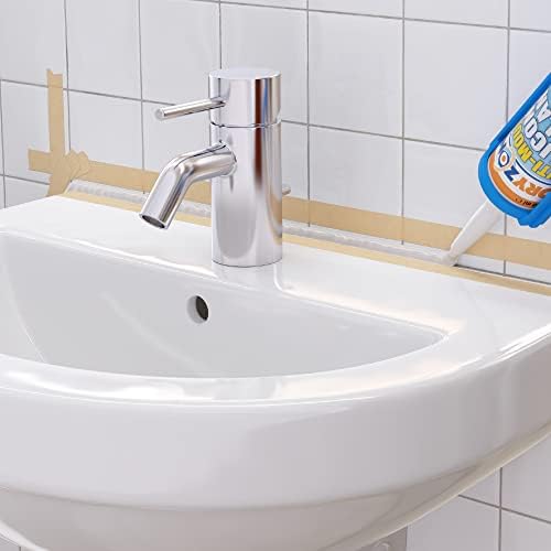 Dryzone Anti-Mould Silicone Sealant (310 ml White) Premium Sanitary-Grade, Low VOC Sealant for Bathroom and Kitchen