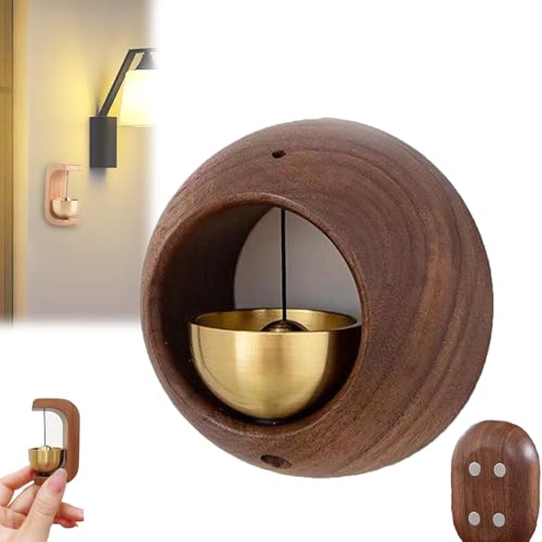 YOHFRFGX Feylona Carillon de porte, carillon de porte Aura, carillon de porte Feylona Aura Aura, Chime de porte Woodybeing, Chime de porte Feylona, cloche pour ouverture de porte (noyer, bol)