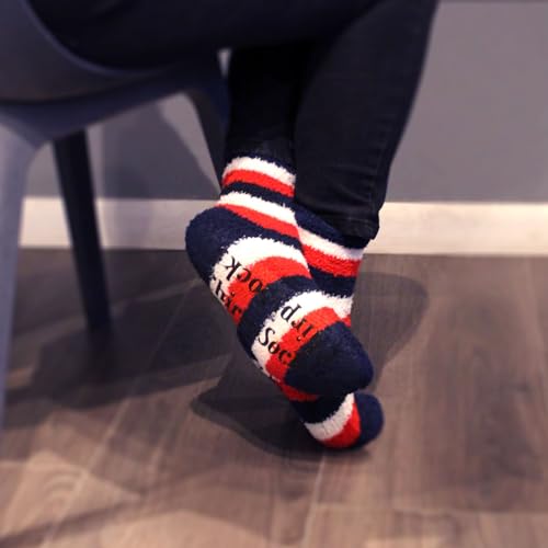 Image of BambooMN Colorful Fuzzy Socks - Assorted Super Soft Warm Microfiber Comfy Home Socks - Value Pack
