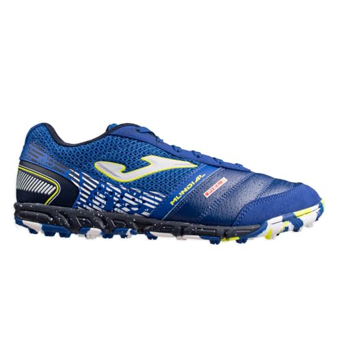 Joma Mundial 2404 TF MUNS2404TF, Mens, Royal/Silver/Yellow, 11.5 US, White