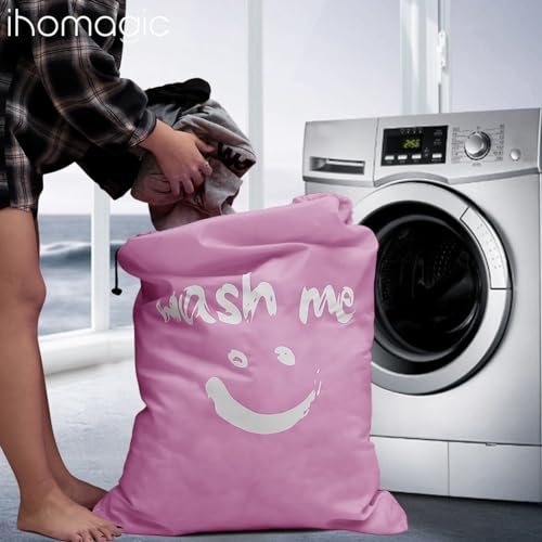 IHOMAGIC 2 Piece 120L Extra Large Laundry Bags for Travelling Collapsible Dirty Laundry Bag with Drawstring Closure - Image 4