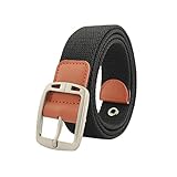  Irypulse Cinturón trenzado tejida manera de la correa de lona al aire libre versátil para Niños 1 Pcs-black 120CM*3.8CM