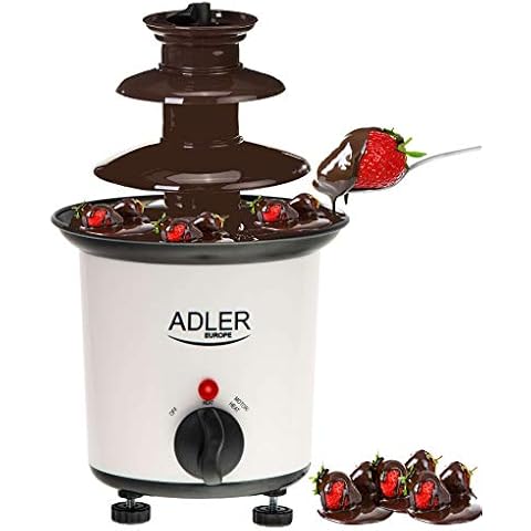 Schokoladenbrunnen | Schokobrunnen | Schokofontäne | Fondue | Schokofondue | 10 Plastikstäbchen | 1 Schokolöffel | 30 Watt | 200 ml | Leichte Reinigung | Hitzefest Cover