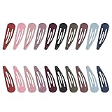 HJZHII 20 Stück Haarspangen Mädchen,7cm Haarklammer Metall Haarspange Snap Haarspangen Groß Druckknopf Haarklammer Bunte Hair Clips süße Snap Haarschmuck Metall Haarklammern Hair Pin für Damen Mädchen